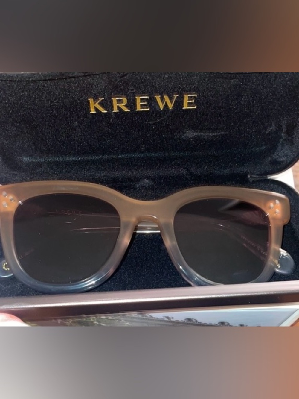 KREWE Sunglasses in Translucent Taupe with Dark Lenses